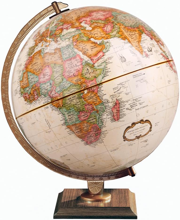 12‑Inch Antique Desktop World Globe