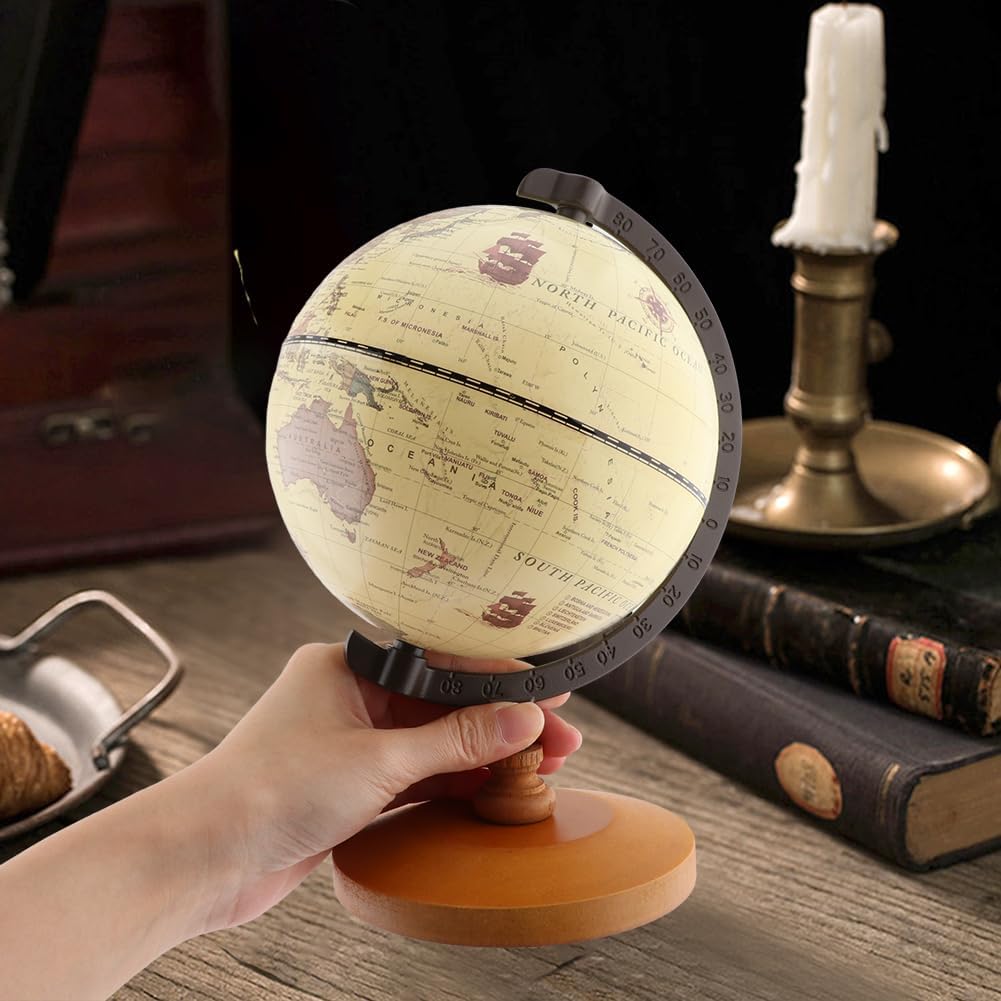 Rotating Antique Desktop World Globe