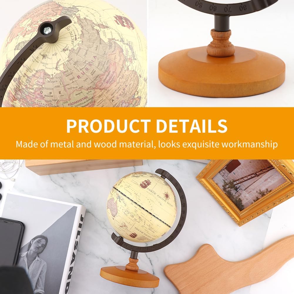 Rotating Antique Desktop World Globe