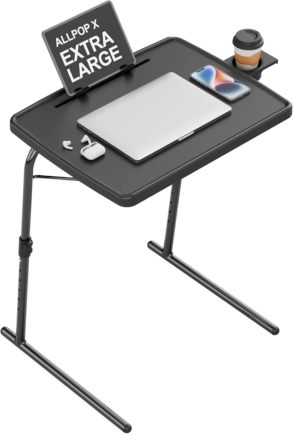 Large Adjustable Folding TV Tray Table