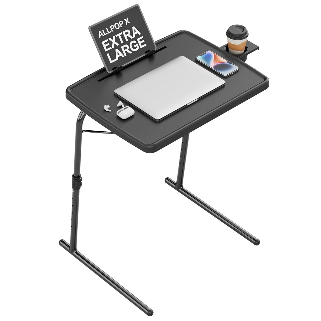 Large Adjustable Folding TV Tray Table