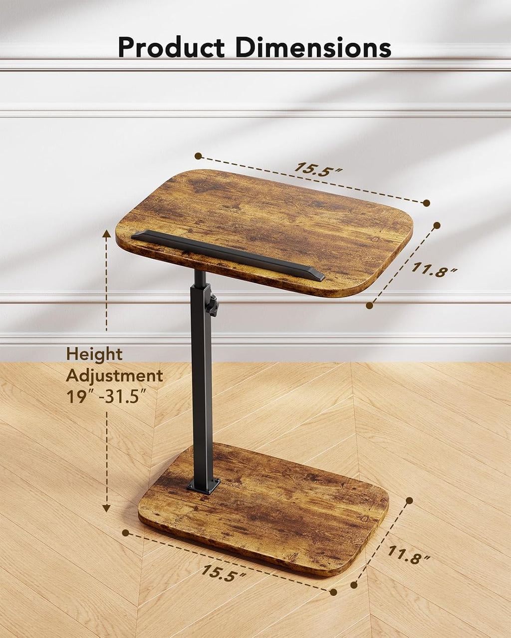 Adjustable Swivel Tilt TV Tray Table