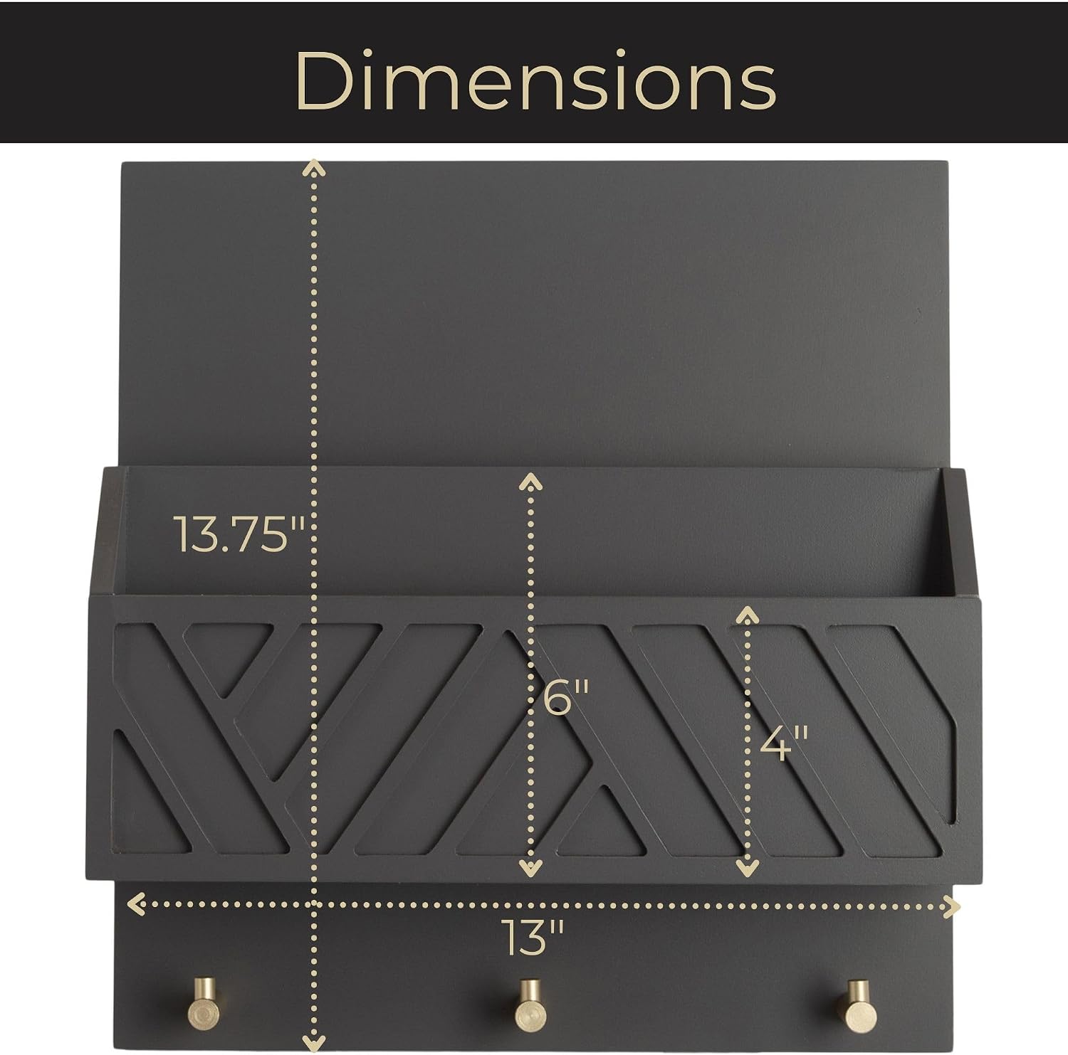 Wooden Wall‑Mounted Mail Key Organizer