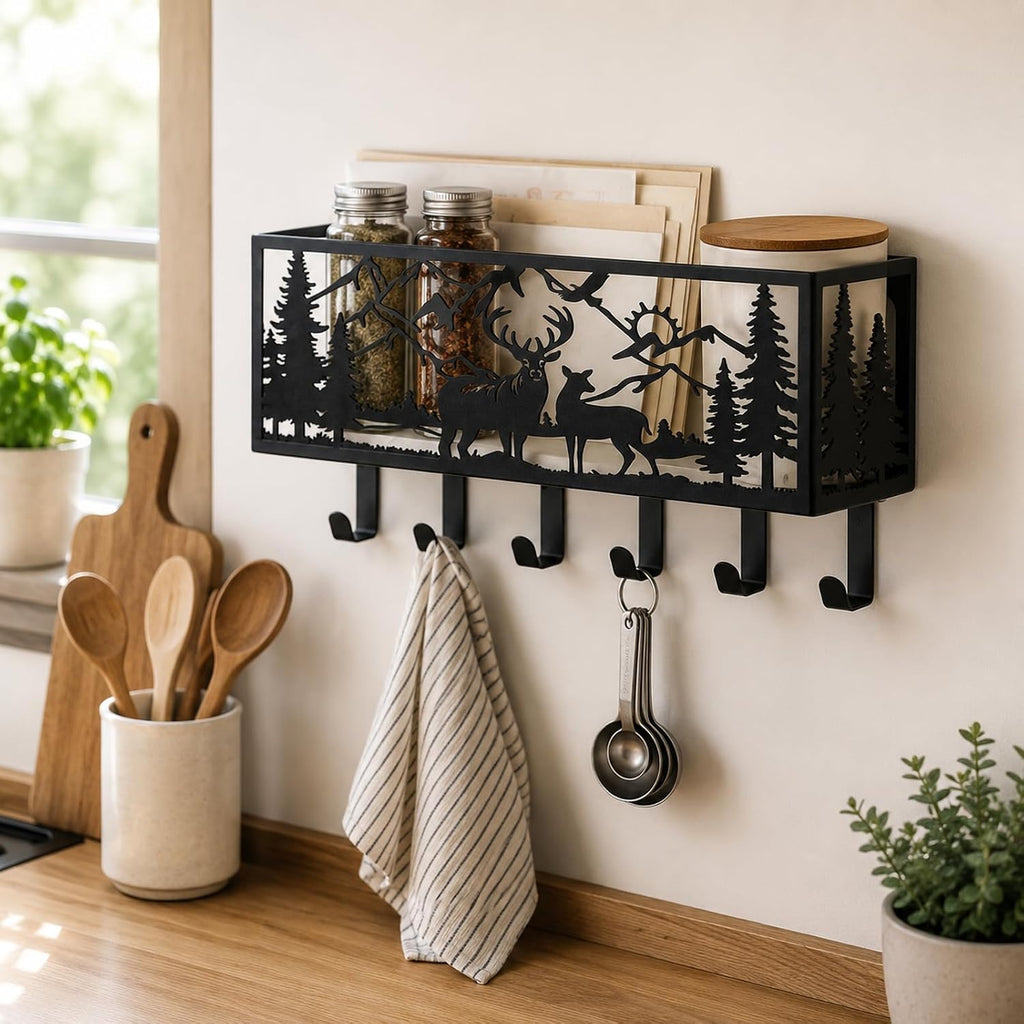 Wall‑Mounted Mail And Key Organizer