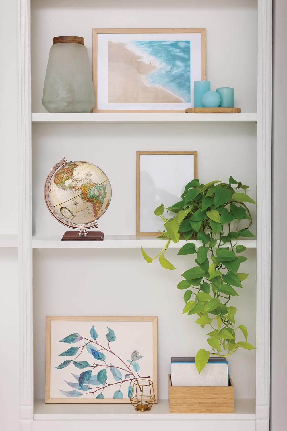 9‑Inch Antique Ocean World Globe