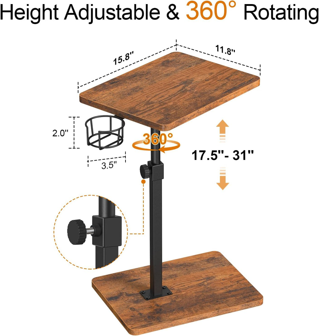 Swivel Adjustable Couch TV Tray Table