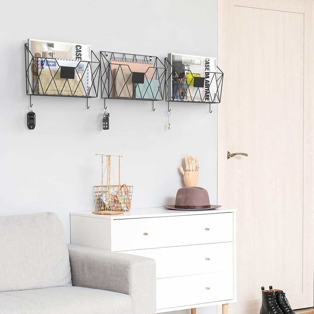 Mesh Wall‑Mounted File Organizer Set