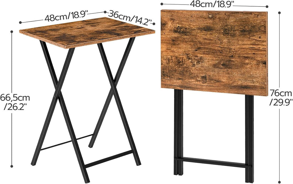 Folding TV Tray Tables Set Of Four