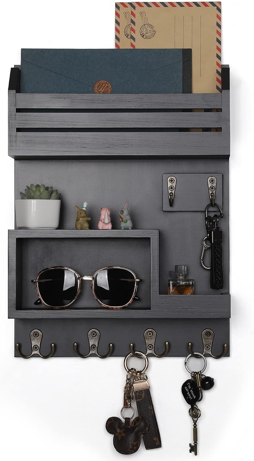 Wall‑Mounted Mail And Key Organizer
