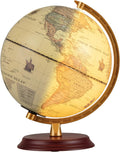 Illuminated Wooden‑Stand World Globe Lamp