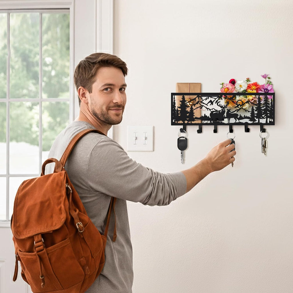 Wall‑Mounted Mail And Key Organizer