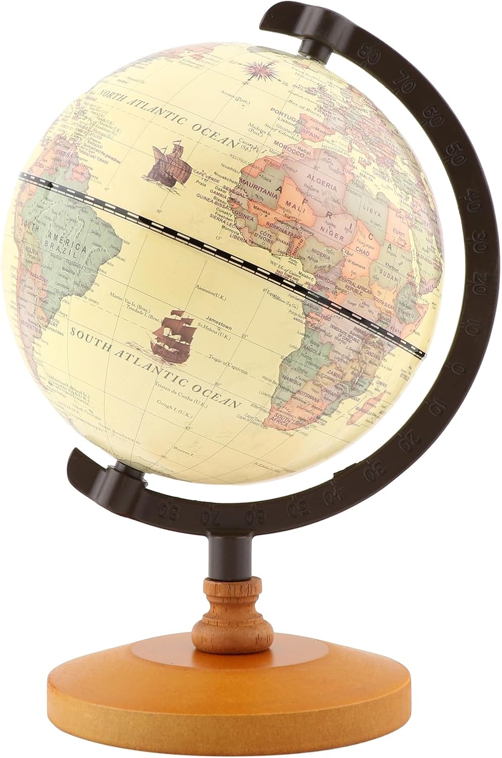 Rotating Antique Desktop World Globe