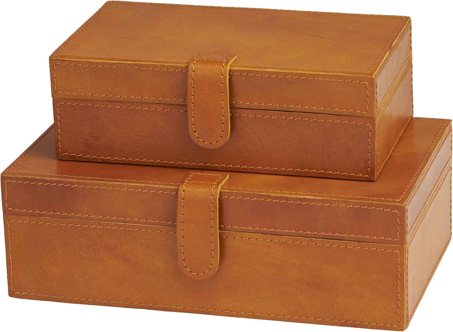 Handmade Leather Decorative Keepsake Boxes
