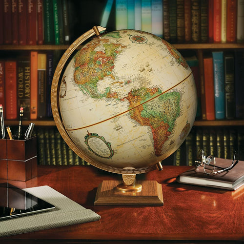 12‑Inch Antique Desktop World Globe