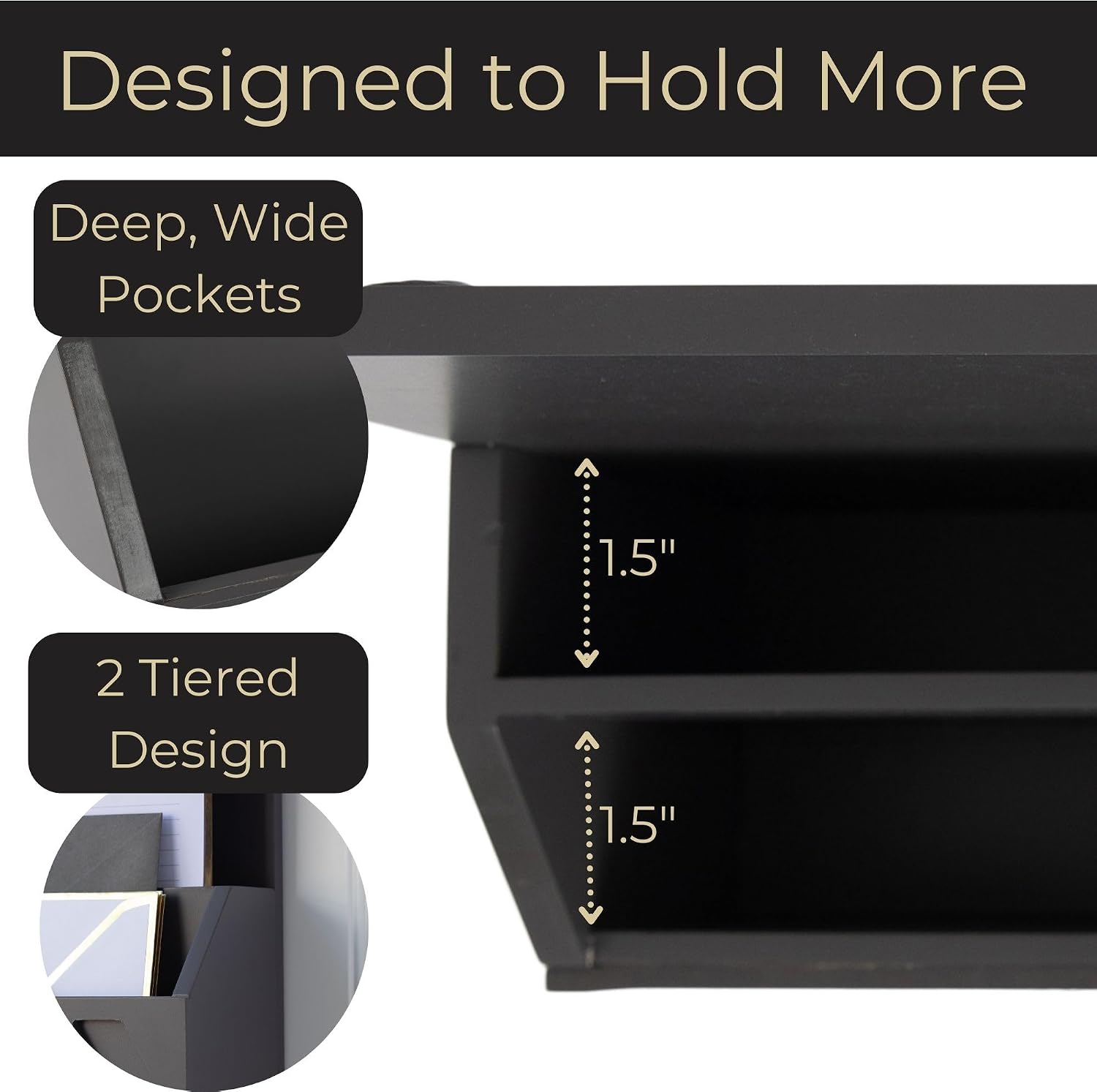 Wooden Wall‑Mounted Mail Key Organizer