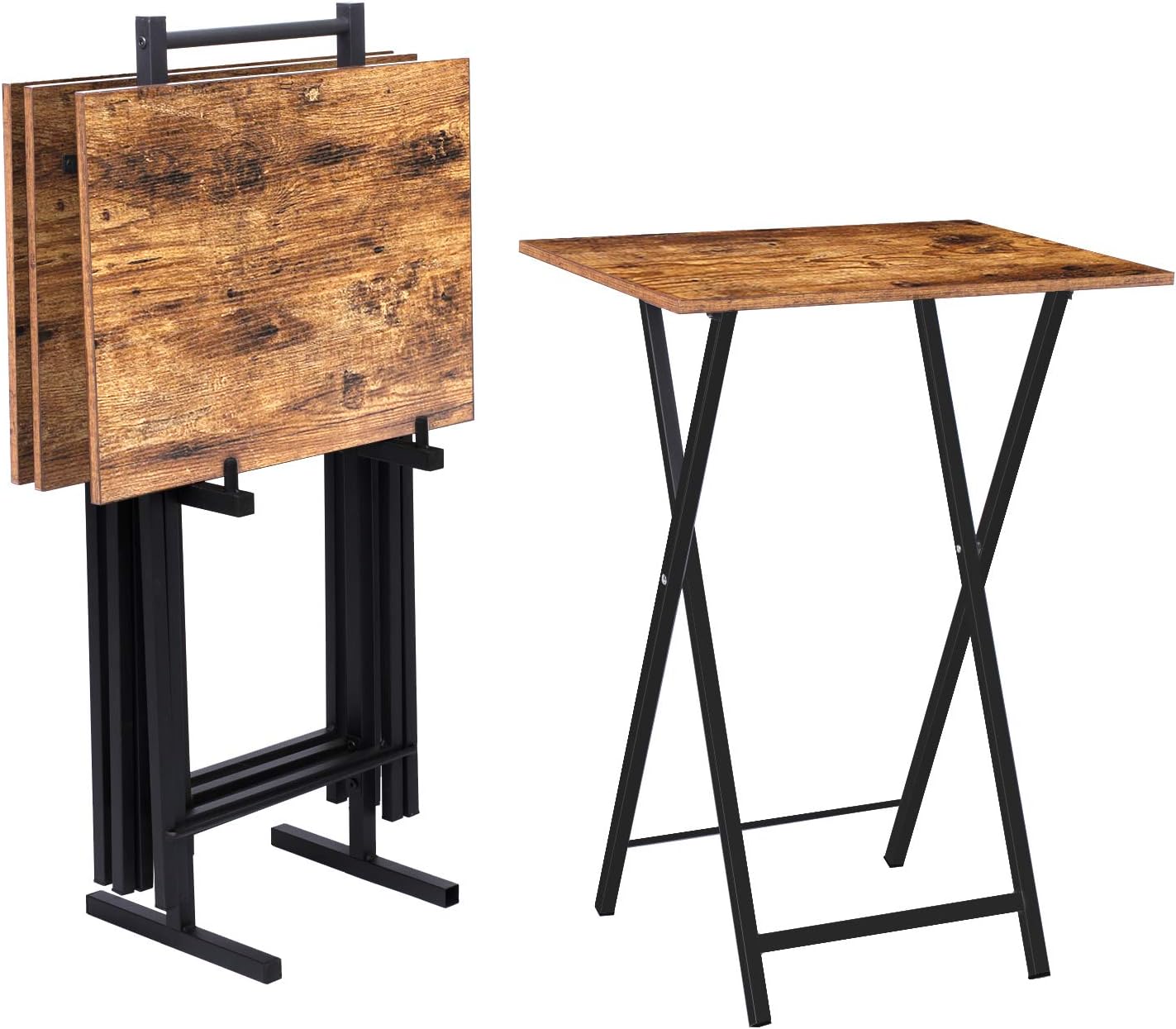 Folding TV Tray Tables Set Of Four