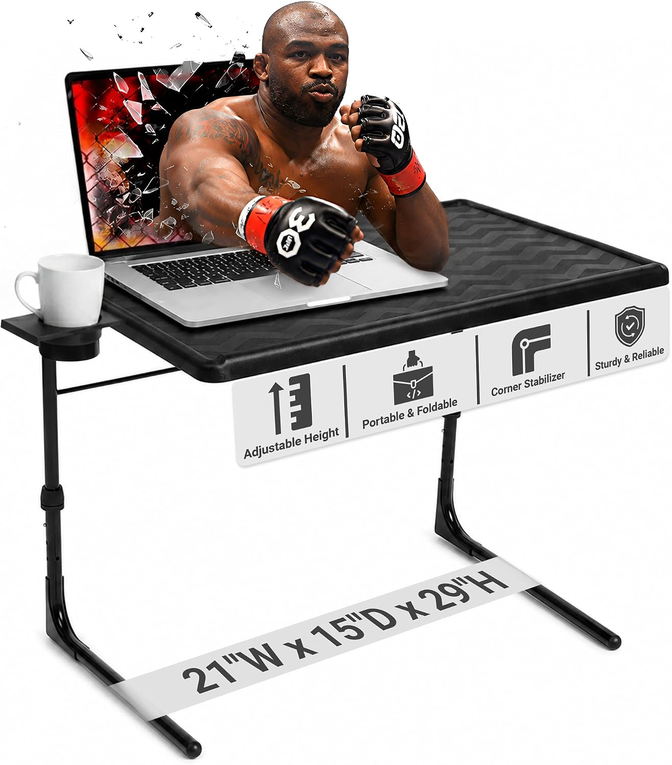 Adjustable Portable Folding TV Tray Table