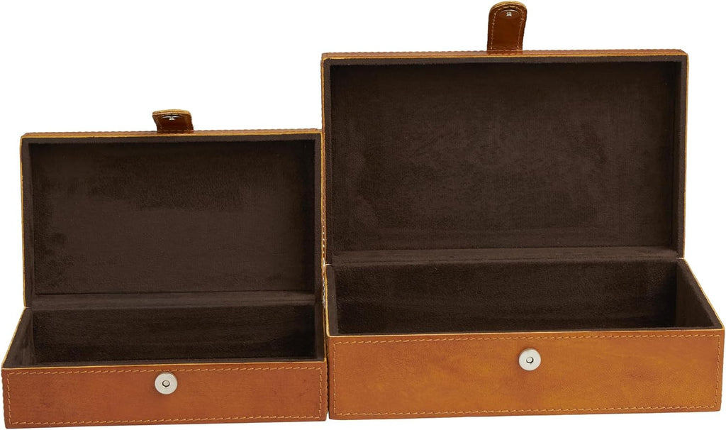 Handmade Leather Decorative Keepsake Boxes