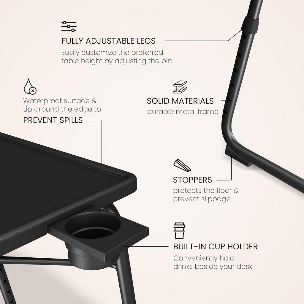 Adjustable Foldable Multifunctional TV Tray Table
