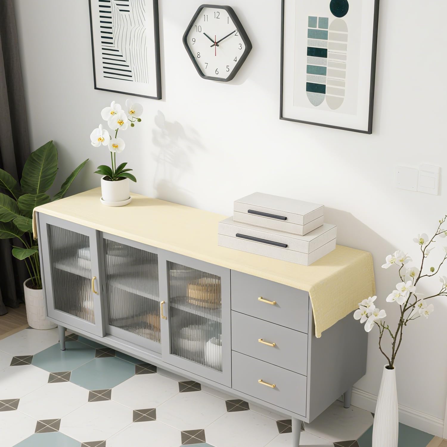 Faux‑Leather Nesting Decorative Storage Boxes