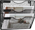 3‑Tier Wall‑Mounted Metal Mail Organizer
