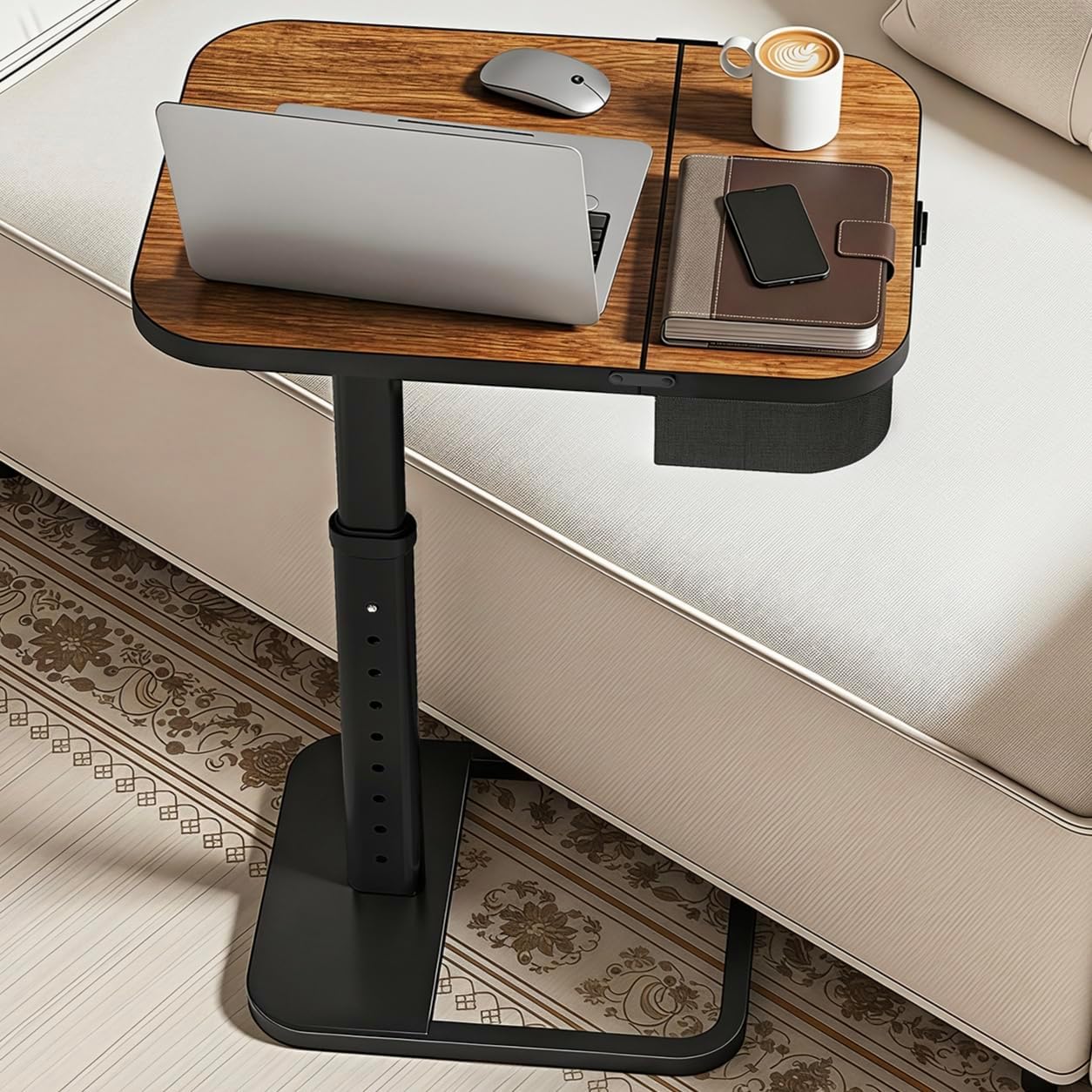 Adjustable Large Flip‑Top TV Tray Table