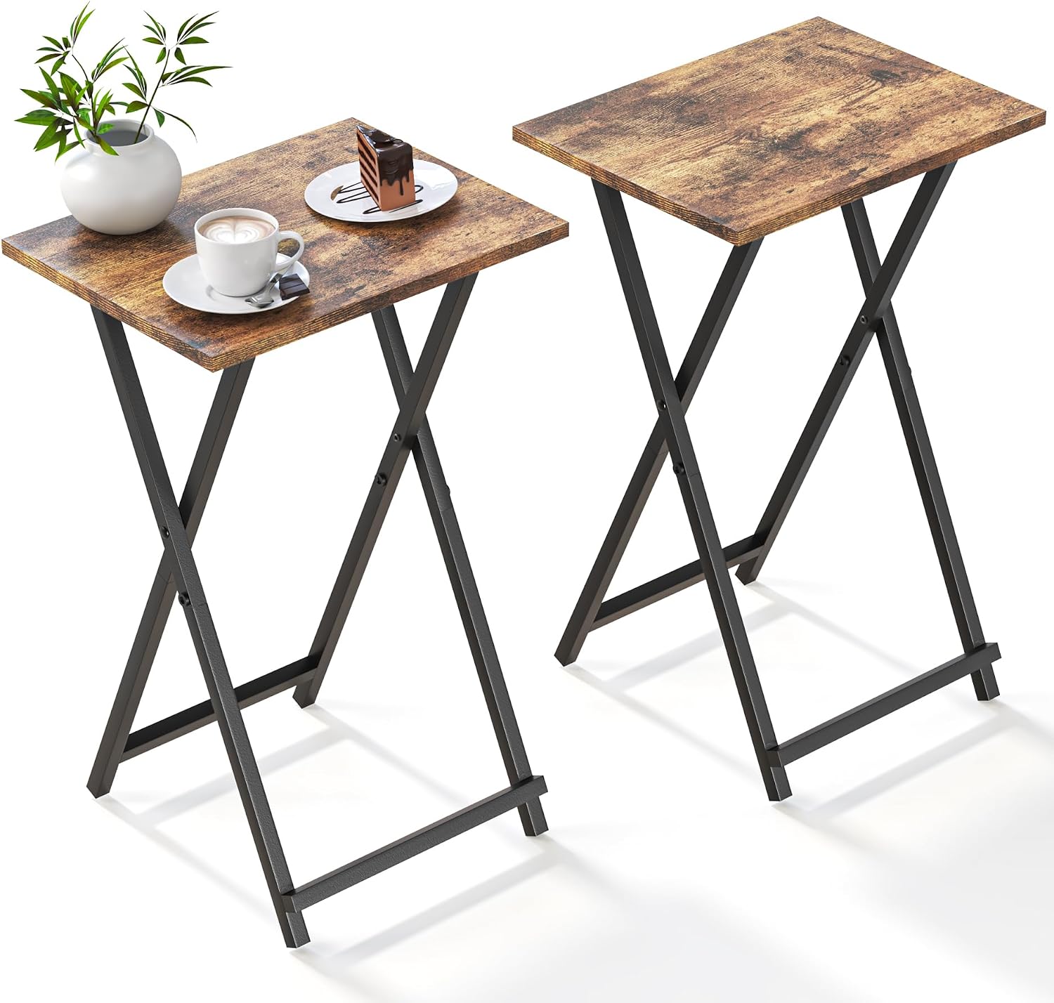Portable Foldable TV Tray Tables Set