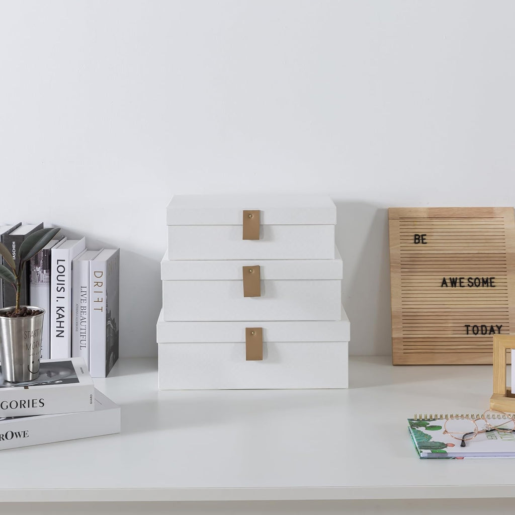 Cardboard Decorative Storage Boxes Set