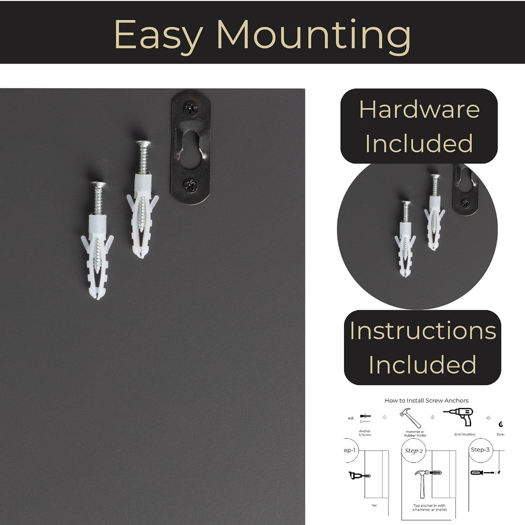 Wooden Wall‑Mounted Mail Key Organizer