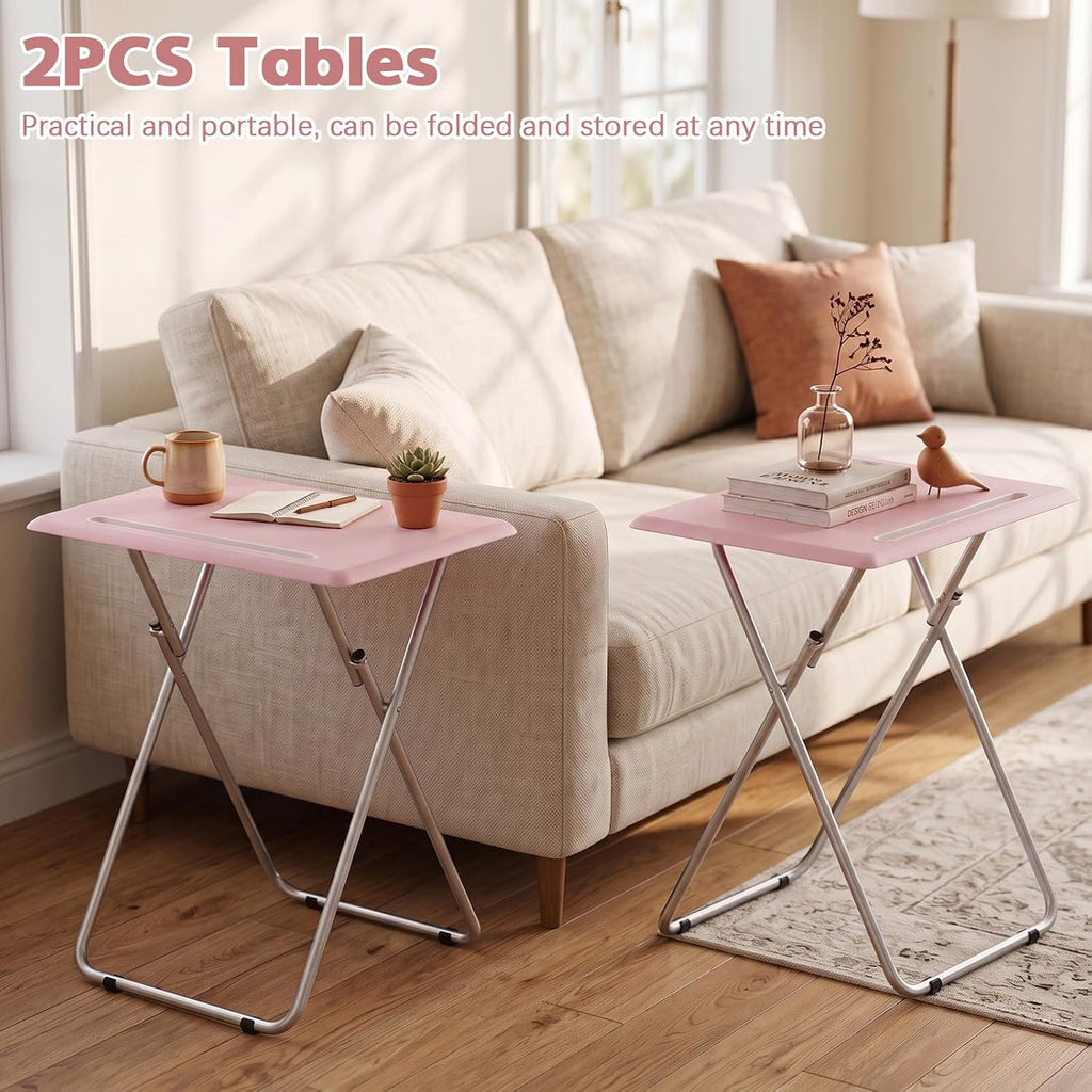 Folding TV Tray Tables Set Of Two