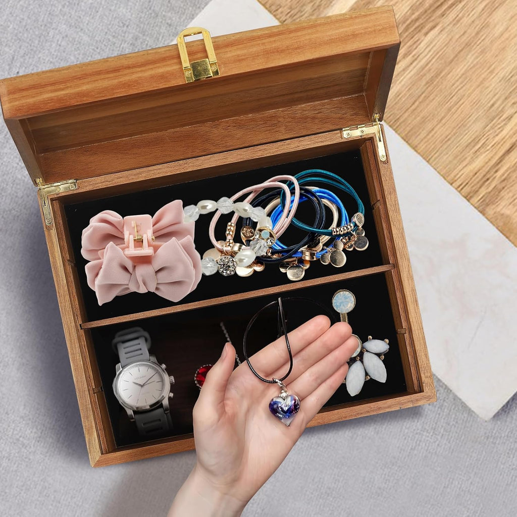 Large Acacia Wooden Decorative Keepsake Box