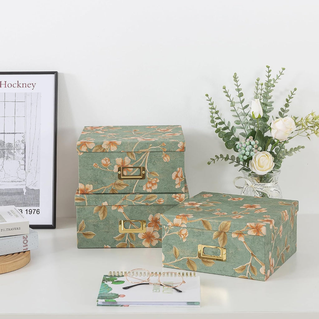Decorative Storage Boxes With Lids Set