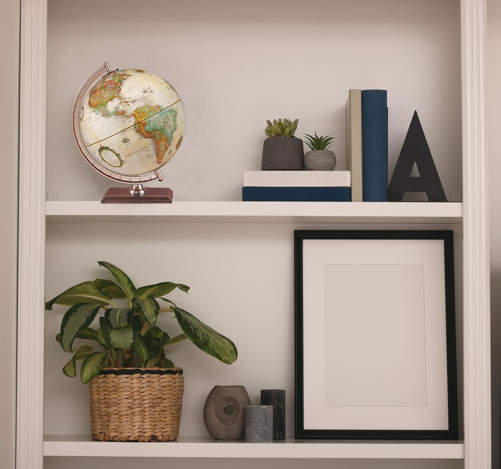 9‑Inch Antique Ocean World Globe