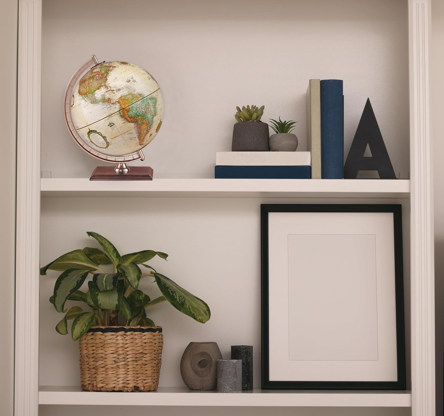9‑Inch Antique Ocean World Globe