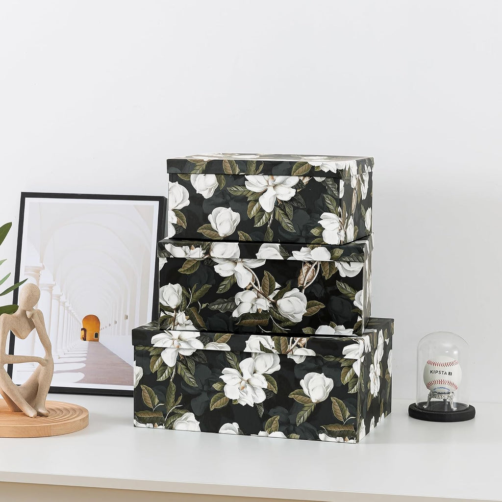 Decorative Storage Boxes With Lids Set