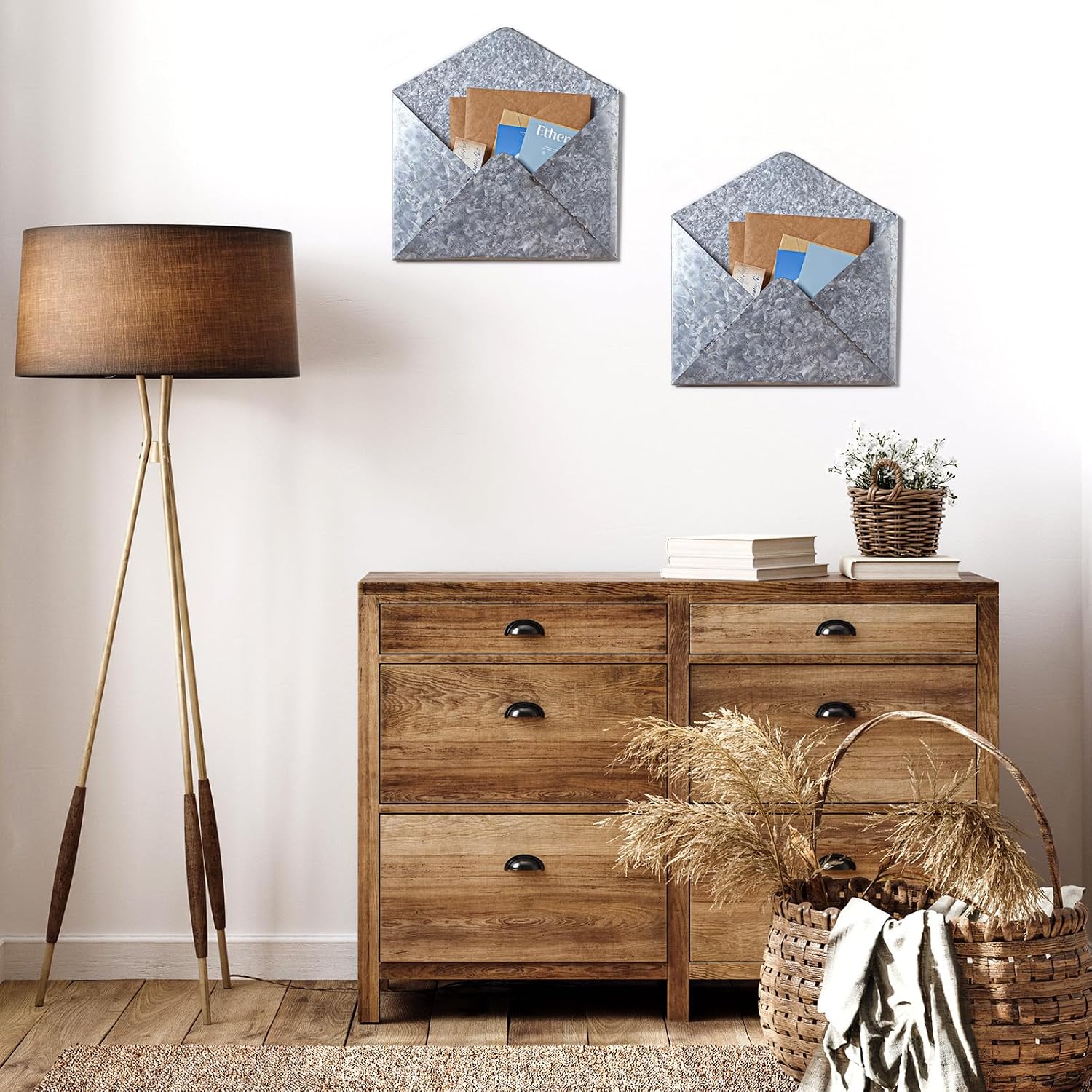 Rustic Metal Wall‑Mounted Mail Holders