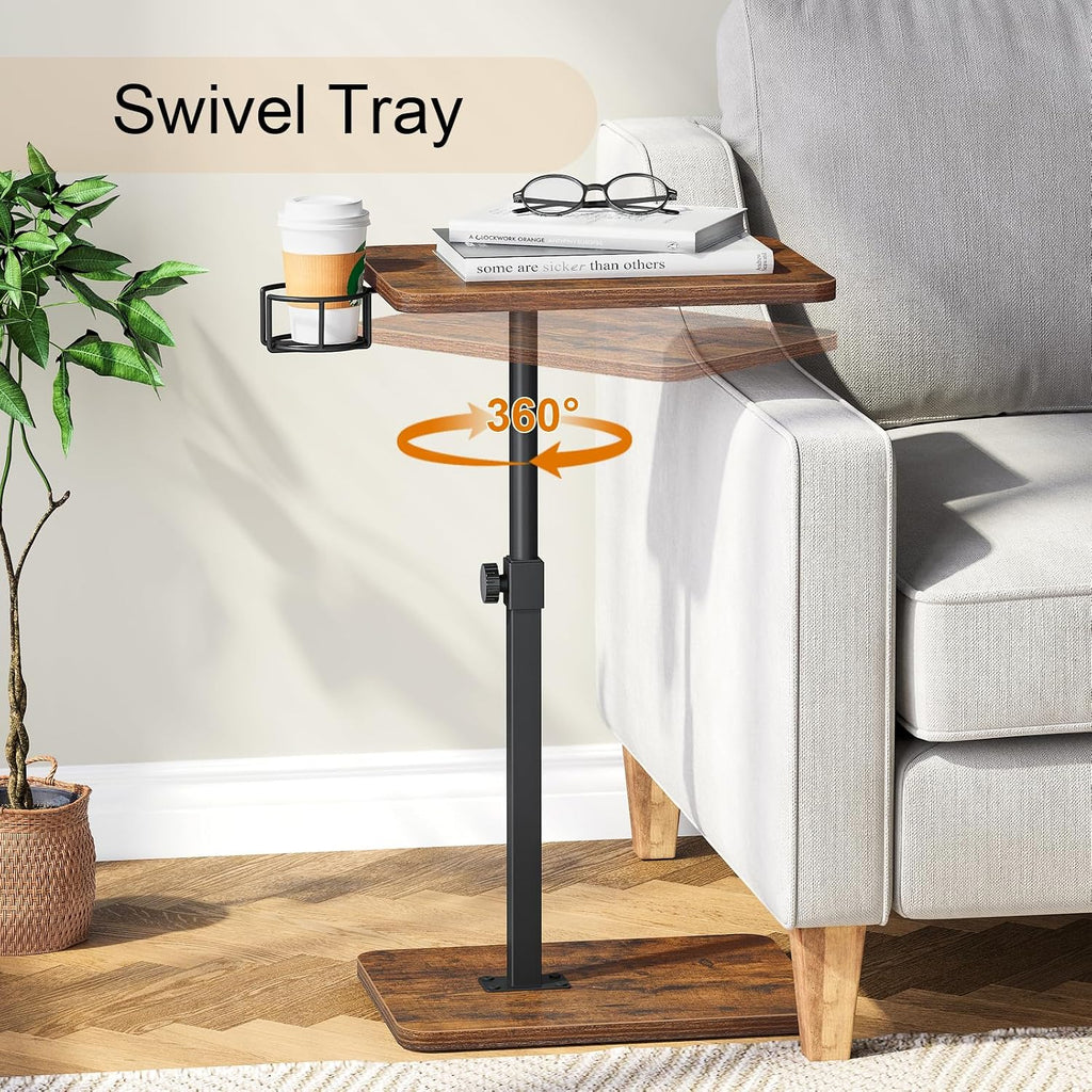Swivel Adjustable Couch TV Tray Table