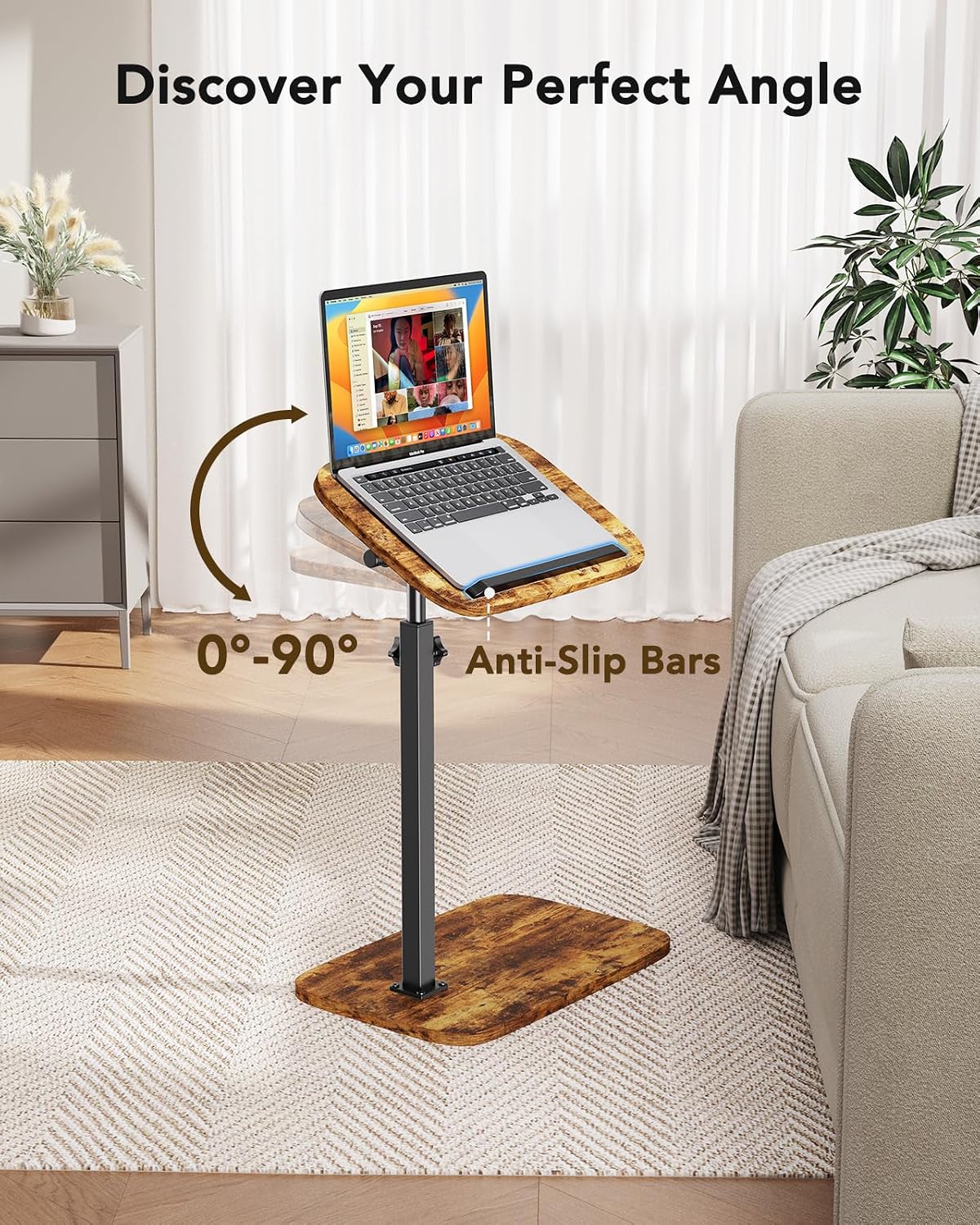 Adjustable Swivel Tilt TV Tray Table