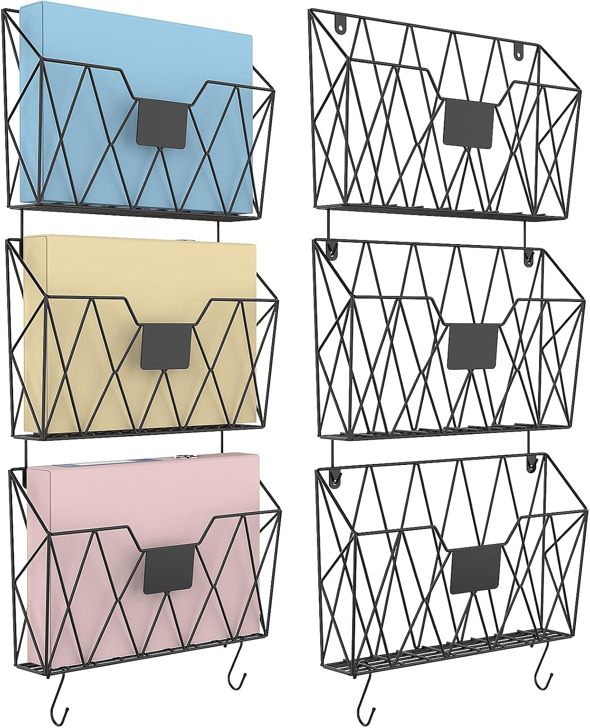 Mesh Wall‑Mounted File Organizer Set