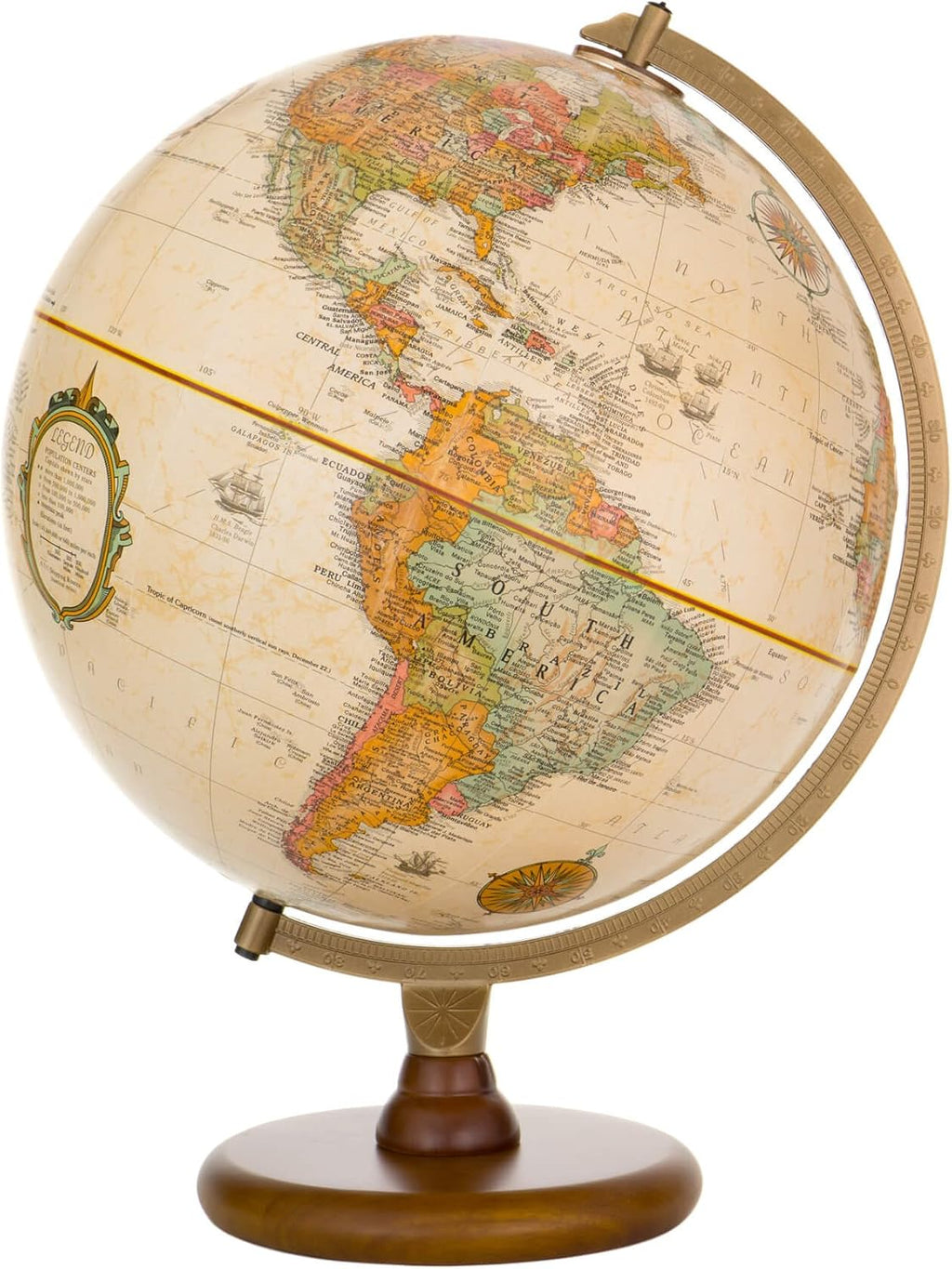 12‑Inch Antique English World Globe