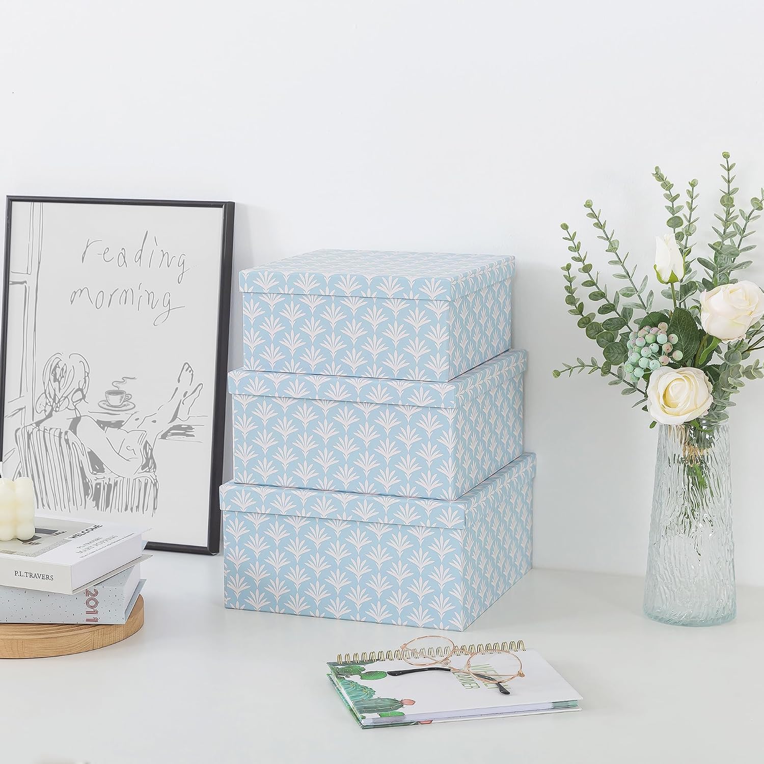 Square Decorative Storage Boxes With Lids