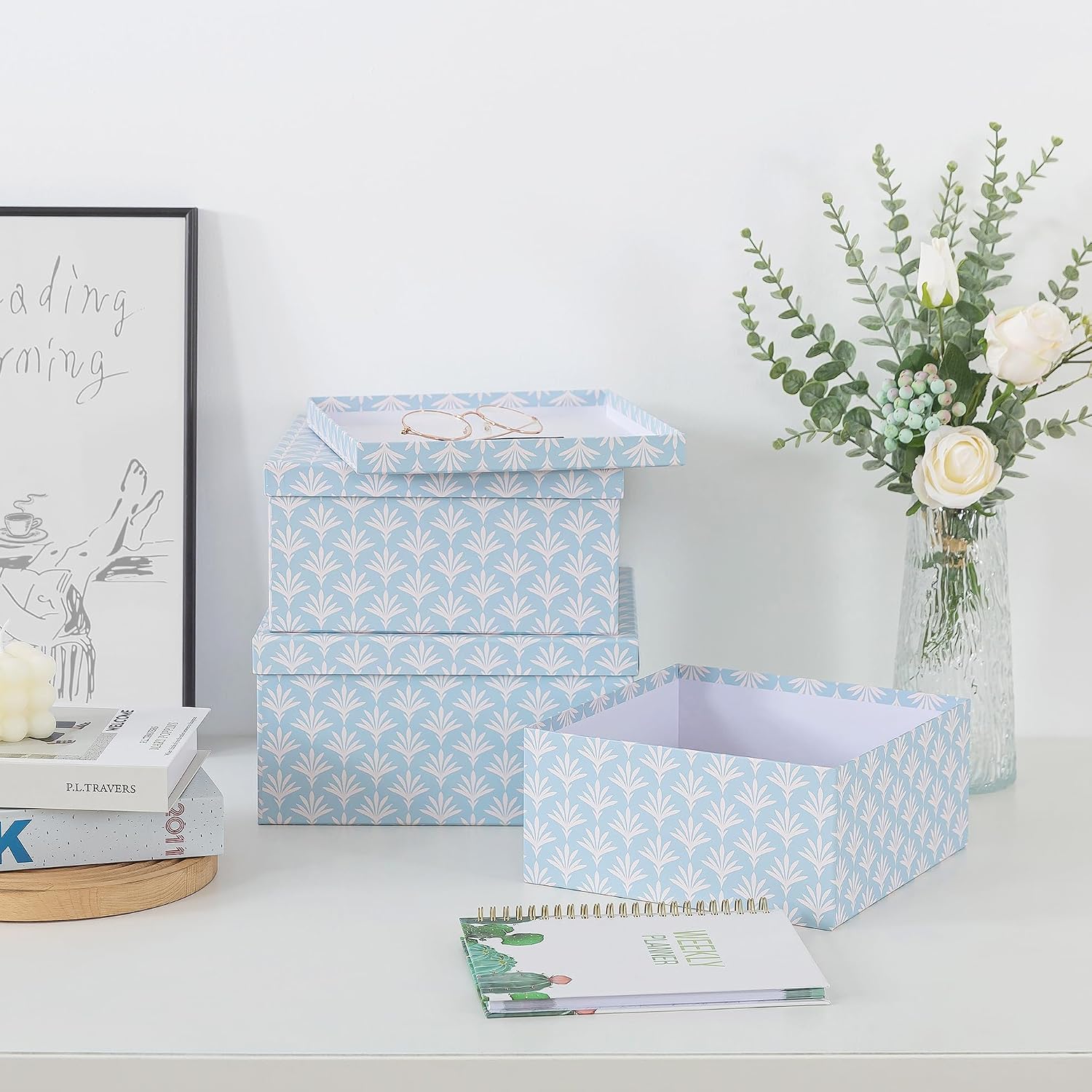 Square Decorative Storage Boxes With Lids