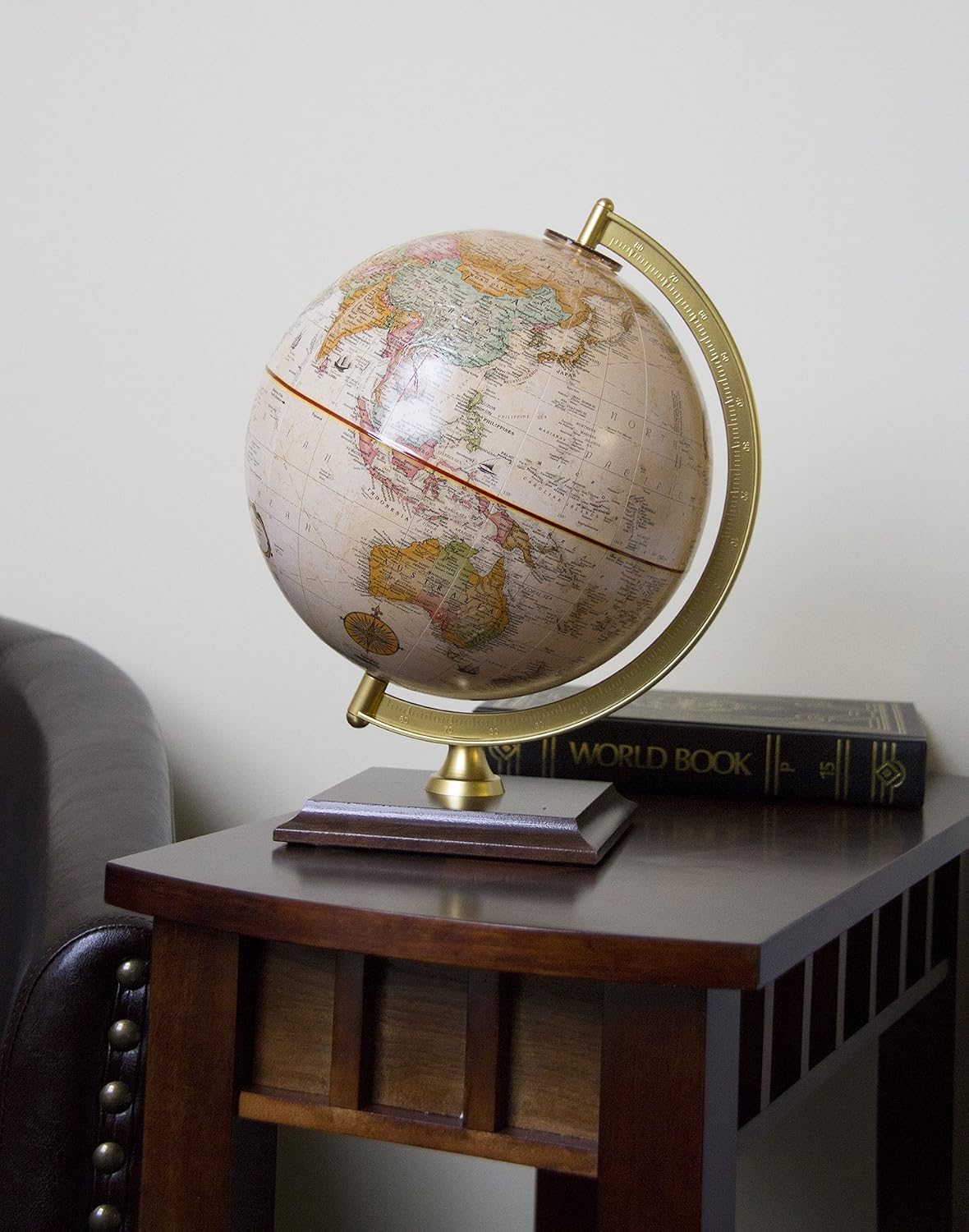 9‑Inch Antique Ocean World Globe