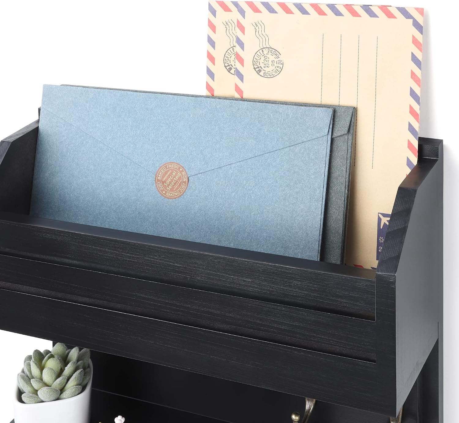 Wall‑Mounted Mail And Key Organizer