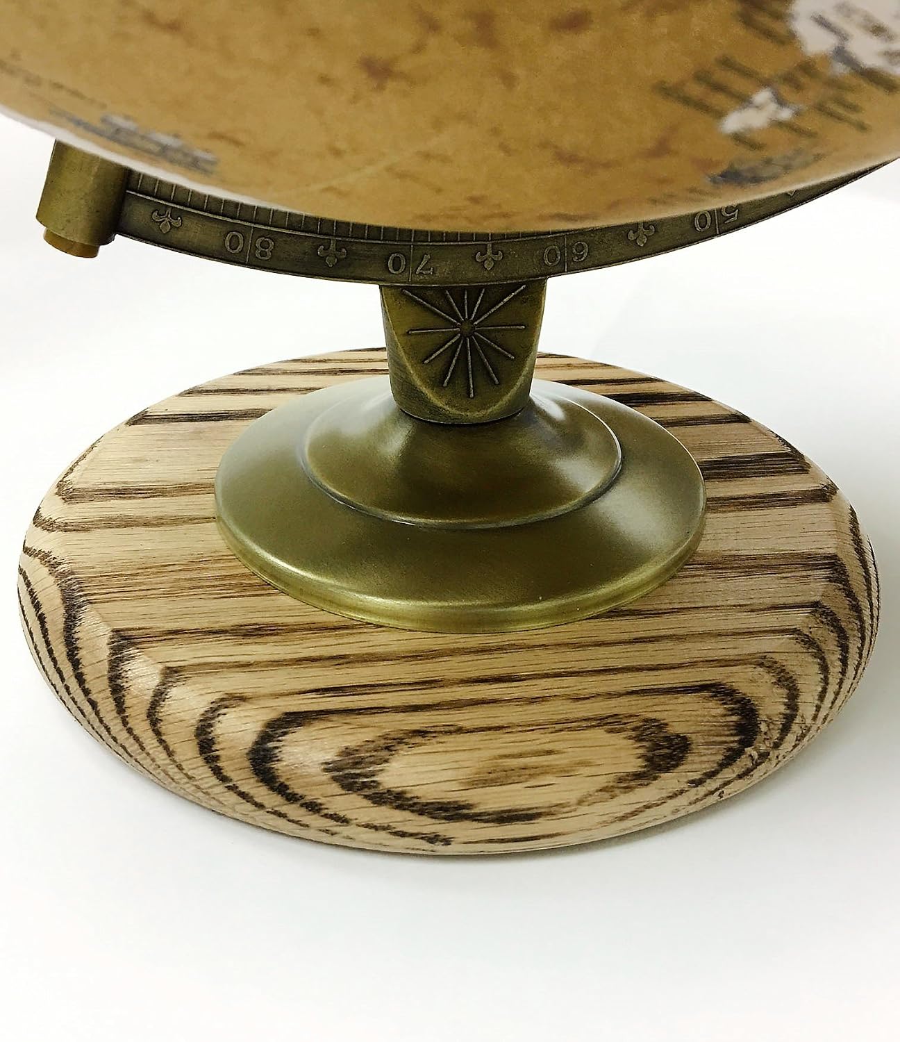 Old‑World Raised‑Relief Desktop World Globe