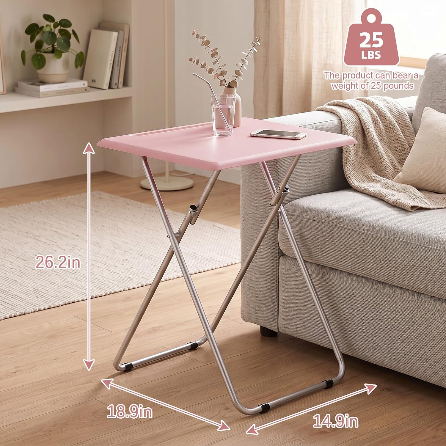 Folding TV Tray Tables Set Of Two