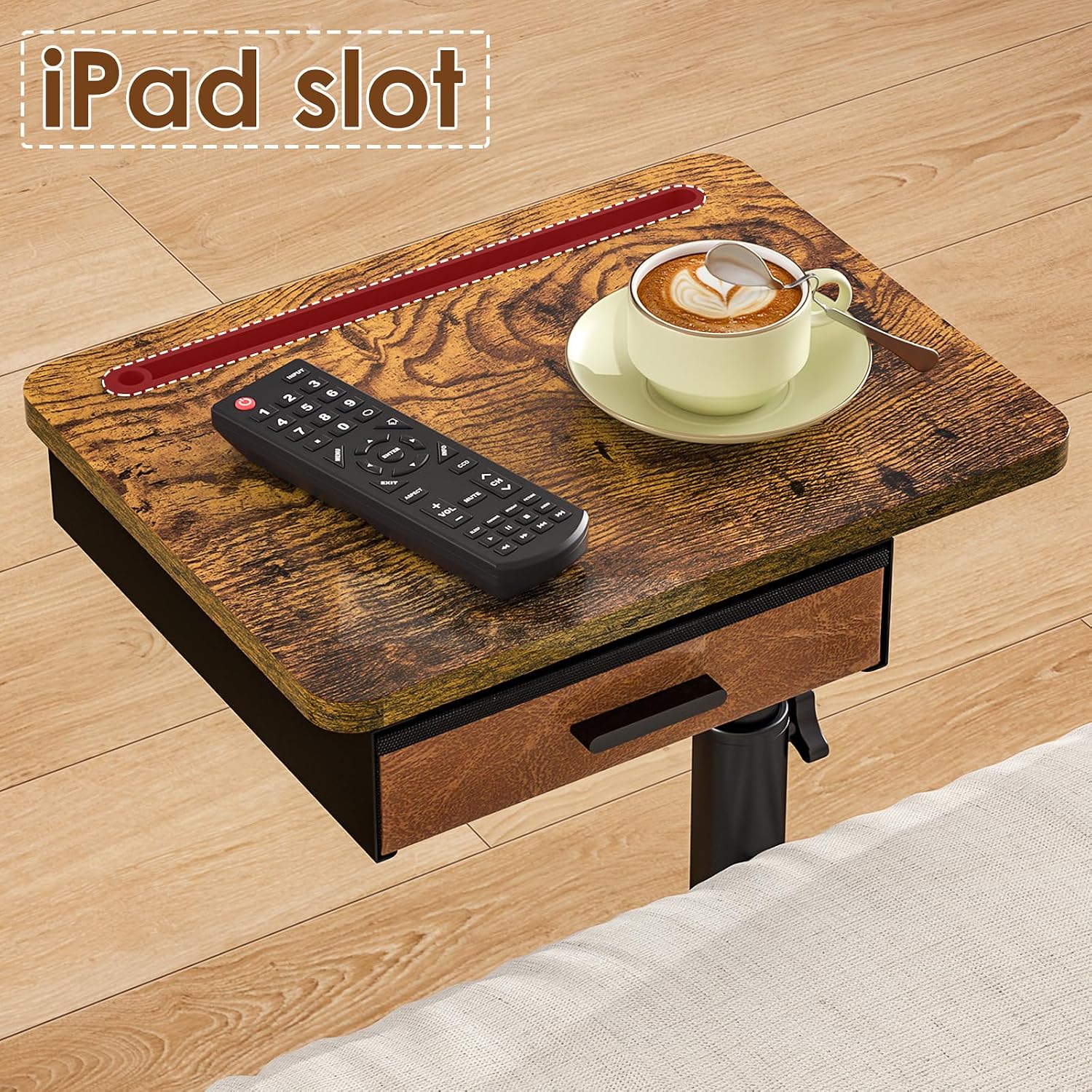 Swivel Adjustable Couch TV Tray Table