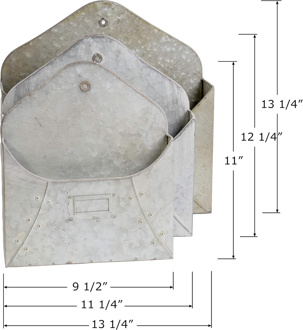 Rustic Metal Wall‑Mounted Storage Pockets