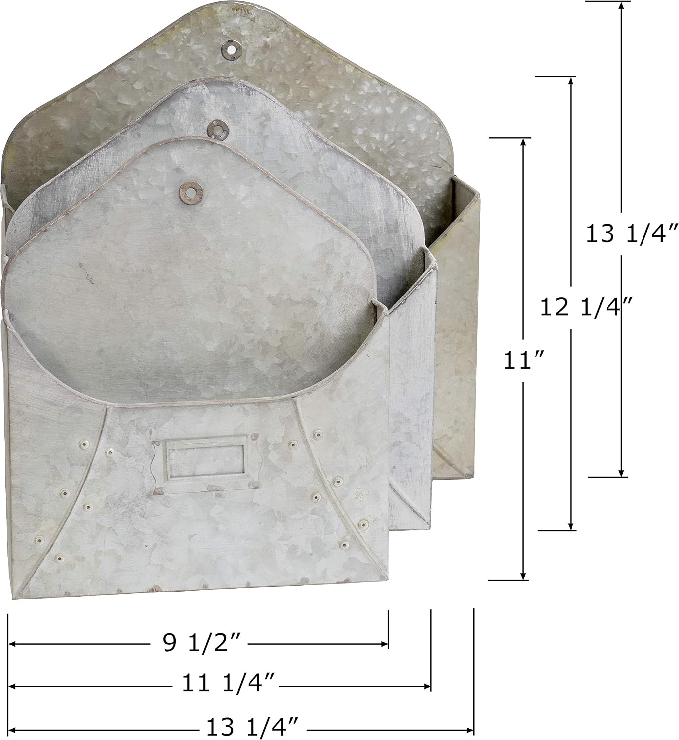Rustic Metal Wall‑Mounted Storage Pockets