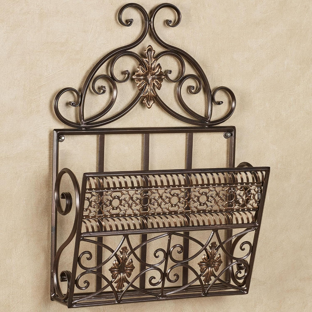 Bronze Metal Wall‑Mounted Mail Organizer